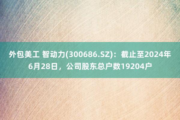 外包美工 智动力(300686.SZ)：截止至2024年6月28日，公司股东总户数19204户