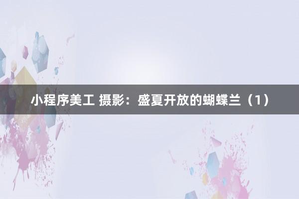 小程序美工 摄影：盛夏开放的蝴蝶兰（1）